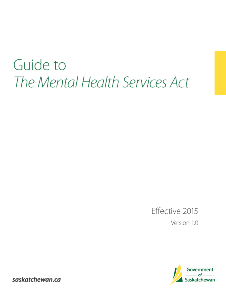 Guide to The Mental Health Services Act